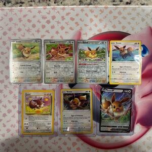 Eevee Card Lot Set of 7 cards
